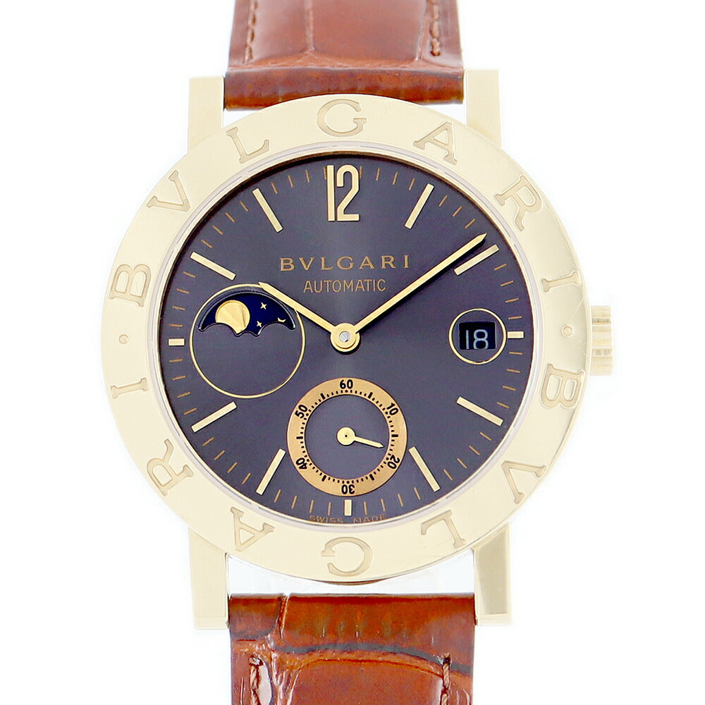 Inspector BVLGARI Bulgari Bulgari Bulgari Bulgari Bulgari Moon Phase BB38GLMP Gray K18YG Yellow Gold Gold Golden Gold Golden Gold Golden K18YG Bucket Men's Automatic Wind [6 months Warranty] [Watch] [Used]