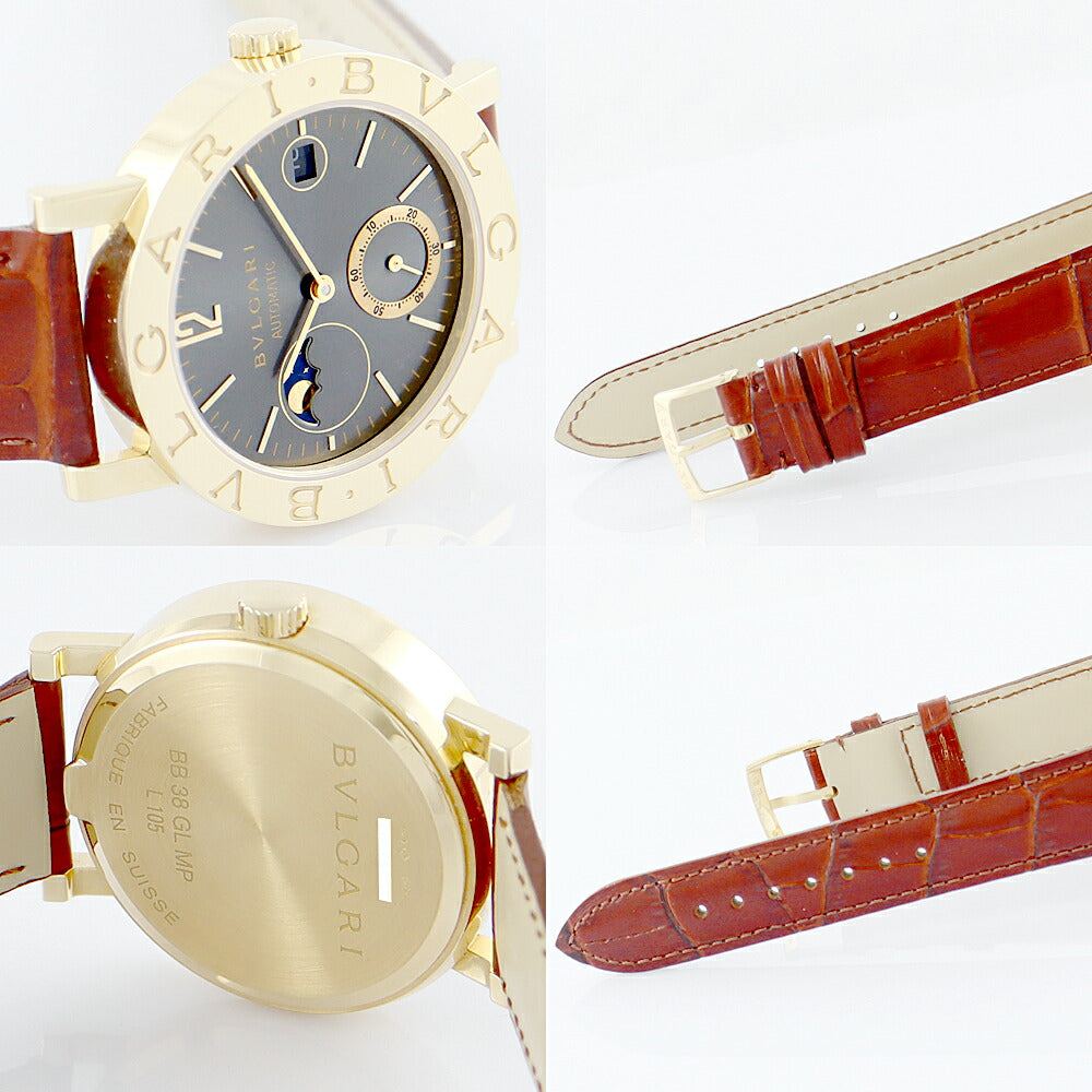 Inspector BVLGARI Bulgari Bulgari Bulgari Bulgari Bulgari Moon Phase BB38GLMP Gray K18YG Yellow Gold Gold Golden Gold Golden Gold Golden K18YG Bucket Men's Automatic Wind [6 months Warranty] [Watch] [Used]