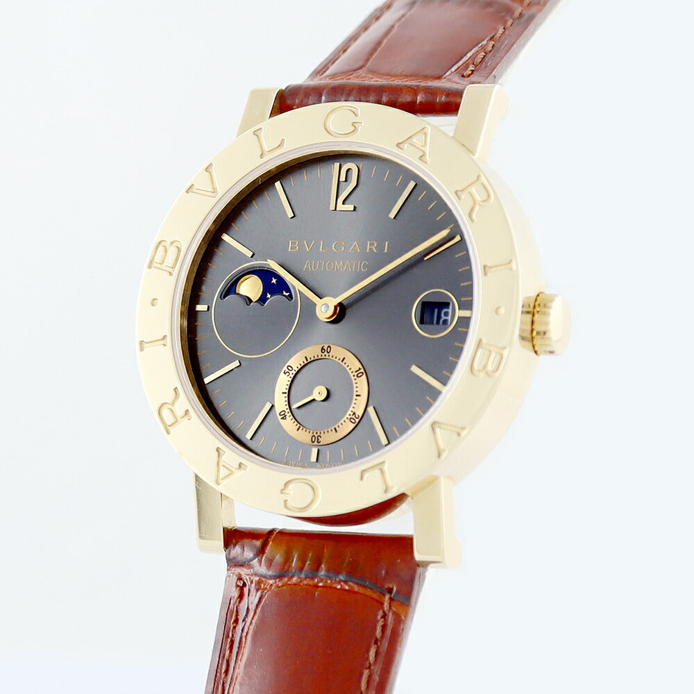 Inspector BVLGARI Bulgari Bulgari Bulgari Bulgari Bulgari Moon Phase BB38GLMP Gray K18YG Yellow Gold Gold Golden Gold Golden Gold Golden K18YG Bucket Men's Automatic Wind [6 months Warranty] [Watch] [Used]