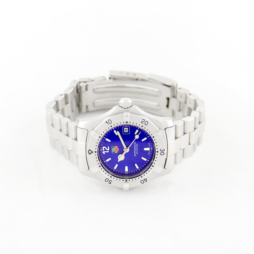 Battery replacement TAG HEUER Tag Hoire 2000 Series Professional WK1316 200m Waterproof Blue Blue SS Stainless Ladies Quartz [6 months warranty] [Watch] [Used]