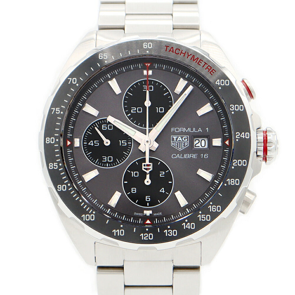 Inspection TAG HEUER Tag Heuer Tag Hoier Formula 1 Calibur 16 Chronograph CAZ2012 BA0876 Date Gray SS Stainless Steel Ceramic Men's Automatic Wind Formula 1 [6 months warranty] [Watch] [Used]