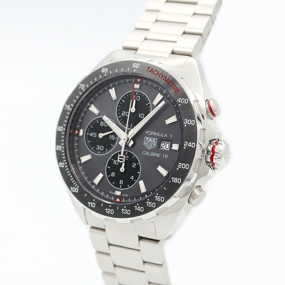 内部点検済 TAG Heuer タグホイヤー フォーミュラ1 キャリバー16 クロノグラフ CAZ2012 BA0876 デイト グレー SS ステンレス セラミック メンズ 自動巻き フォーミュラー1【6ヶ月保証】【腕時計】【中古】