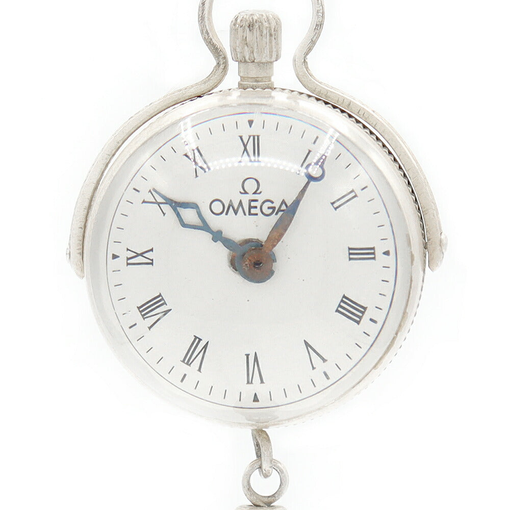 Rare product Omega Omega Pocket Watch Fish Eye Lens White White Human Roll Antique Vintage [Watch] [Used]