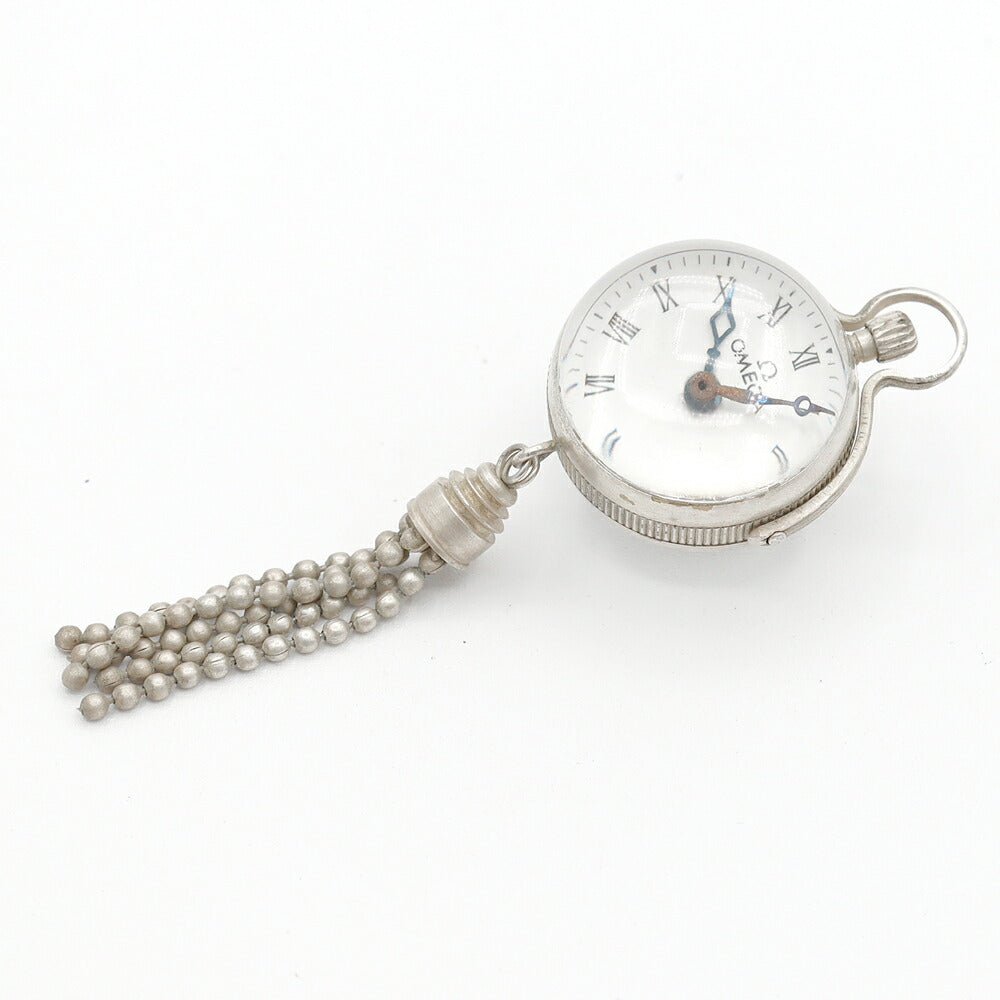 Rare product Omega Omega Pocket Watch Fish Eye Lens White White Human Roll Antique Vintage [Watch] [Used]