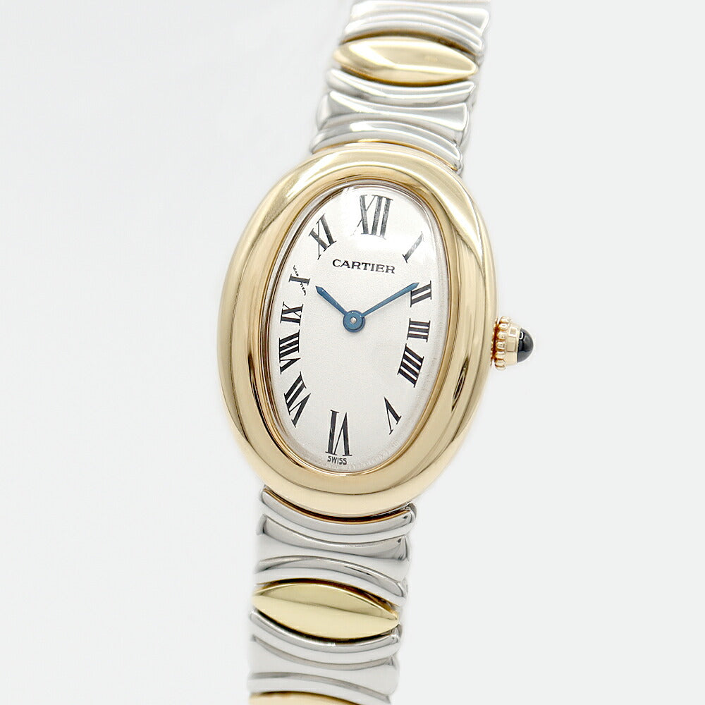 Cartier Cartier Cartier Cartier Cartier Benuir Bell Epock W40002F2 White White Ivory K18YG Yellow Gold SS Stainless Steel Combination Ladies Quartz [6 months warranty] [Watch] [Used]