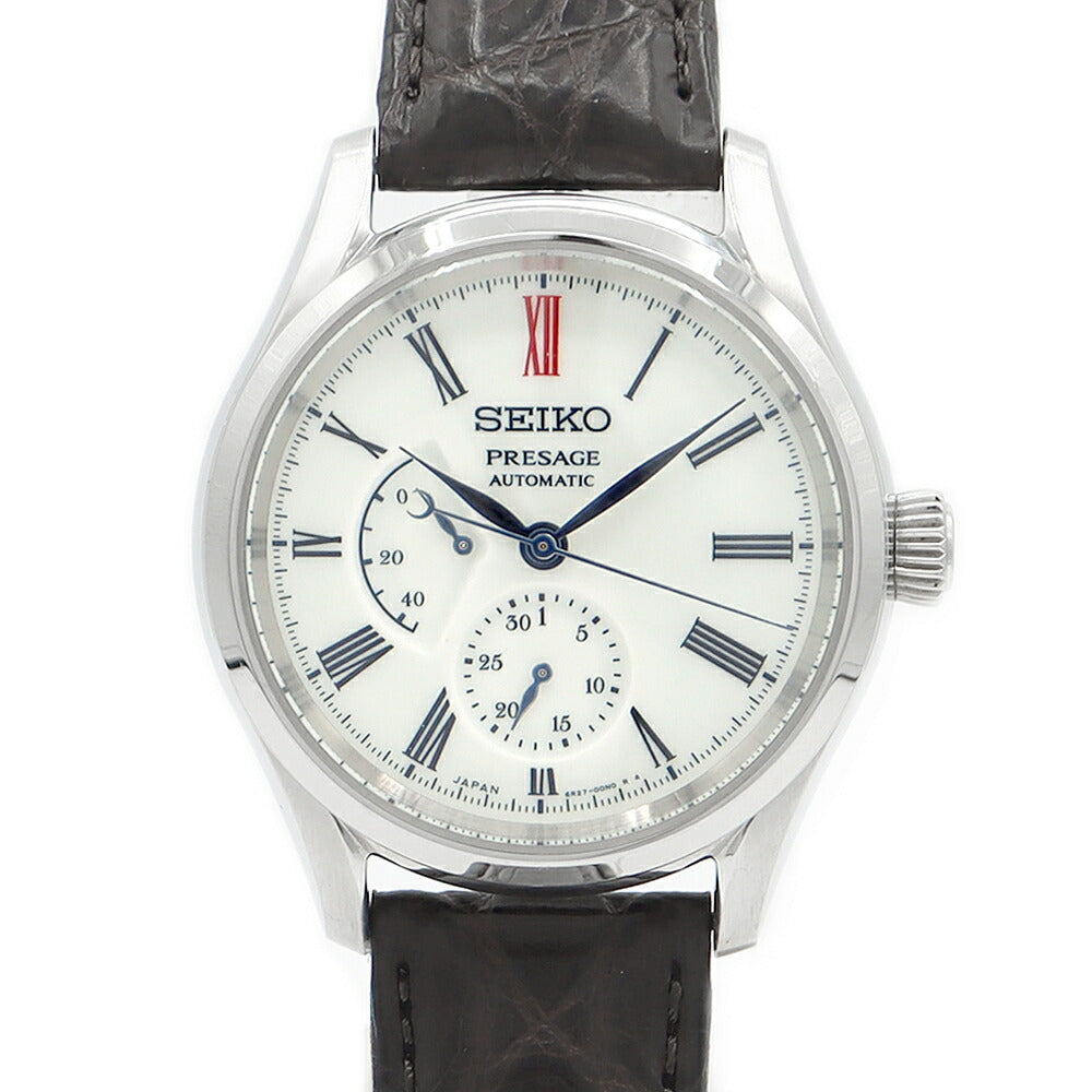 Inspector SEIKO Seiko Presage Arita-yaki dial SARW049 6R27-00N0 Power Reserved Date White White SS Stainless Steel Genuine Belt Genuine Buckwheat Men's Automatic Wind [6 months Warranty] [Watch] [Used]