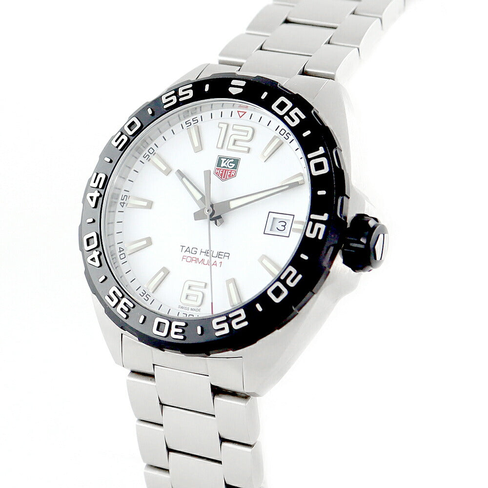 Battery replacement TAG HEUER Tag Hey Formula 1 Waz1111 White White SS Stainless Steel Men Quartz Formula 1 [6 months warranty] [Watch] [Used]