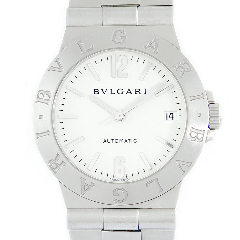 BVLGARI Bulgari Diagono Sports LCV35S Date White White White SS Stainless Steel Genuine Breath Men Automatic Wind [6 months warranty] [Watch] [Used]