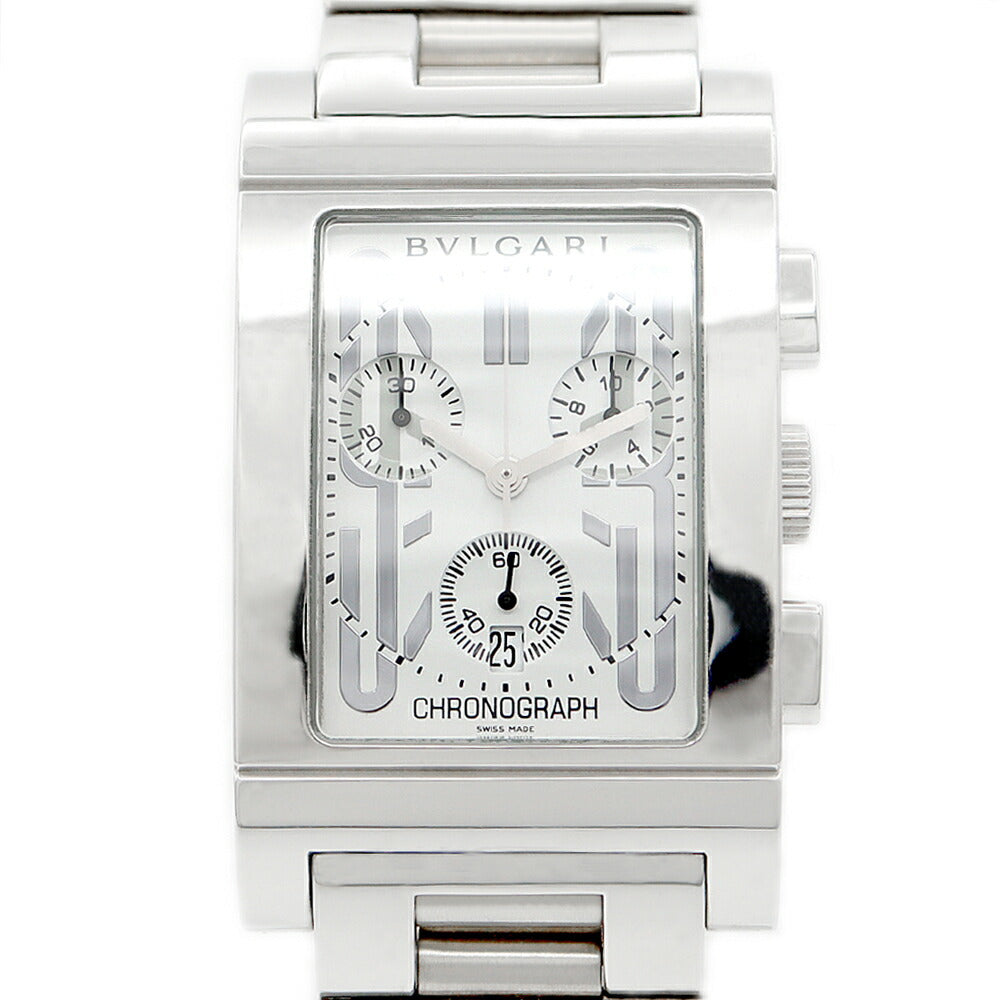 BVLGARI BVLGARI Bulgari Retan Goro Chronograph RTC49S Date Small Second White White White White White White White Men's Quartz [6 months warranty] [Watch] [Used]