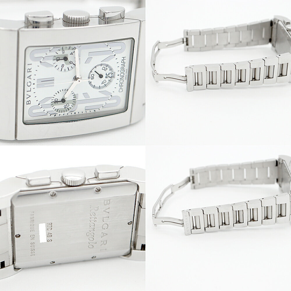 BVLGARI BVLGARI Bulgari Retan Goro Chronograph RTC49S Date Small Second White White White White White White White Men's Quartz [6 months warranty] [Watch] [Used]