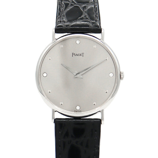 PIAGET Piaget Piaget Gevenner 90659 Genuine Diamond 4P Diamond Silver K18WG White Gold Genuine Taille Outside Belt Ladies Boys Men's Unisex hand -rolled [6 months warranty] [Watch] [Used]