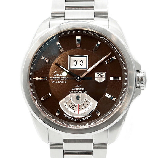 Inspector Tag HEUER Tag Heuer Taghuet Grand Carrella Calibur 8 WAV5113 BA0901 GMT Big Date Brown SS Stainless Men's Automatic Wind [6 months warranty] [Watch] [Used]