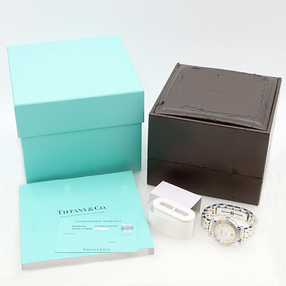 Tiffany & Co. Tiffany Atlas Z1300.68.16A20A00a Heart Date White White CE Ceramic Yellow Gold SS Stainless Combination Ladies Automatic Wind [6 months Warranty] [Watch] [Used]