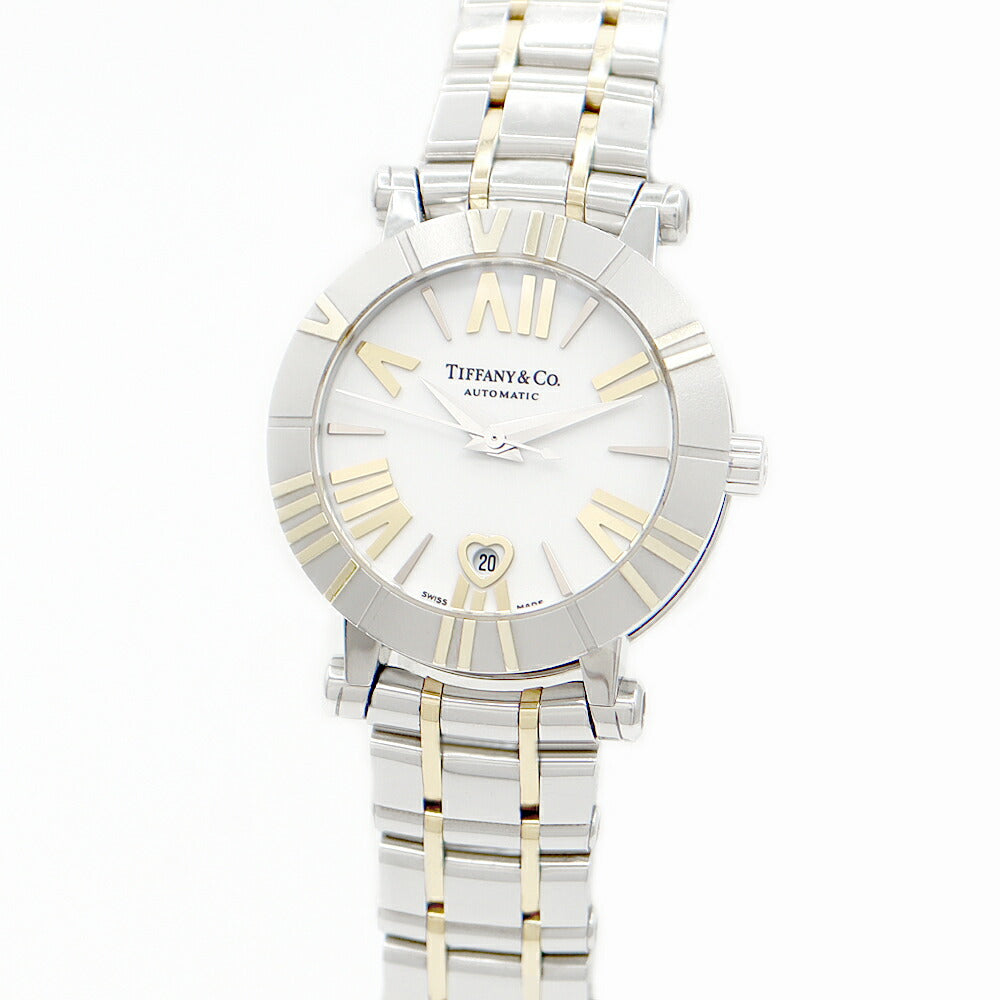 Tiffany & Co. Tiffany Atlas Z1300.68.16A20A00a Heart Date White White CE Ceramic Yellow Gold SS Stainless Combination Ladies Automatic Wind [6 months Warranty] [Watch] [Used]