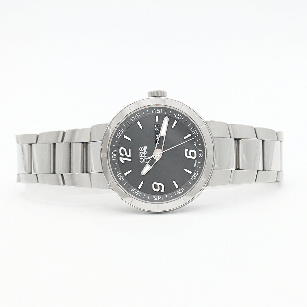 ORIS オリス TT1 デイデイト 01 735 7651 4163-07 8 25 10 裏スケルトン 100m防水 グレー SS ステンレス メンズ 自動巻き【6ヶ月保証】【腕時計】【中古】