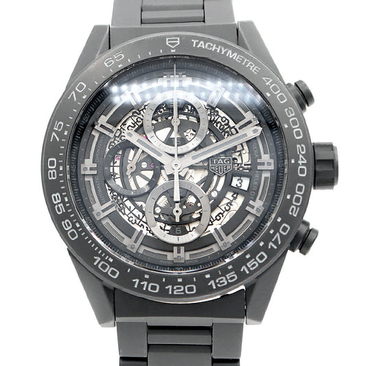 Inspector Tag Heuer Tag Heuer Tag Hey Carrella Caliber Caliver II 01 Chronograph CAR2A91 BH0742 Date Skeleton Black Ceramic Men's Automatic Wind [6 months warranty] [Watch] [Used]