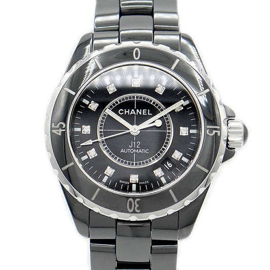 Internal point inspection CHANEL Chanel J12 38mm H1626 200m Waterproof Date 12P Diamond Black Ceramic SS Stainless Men Automatic Wind [6 months warranty] [Watch] [Used]