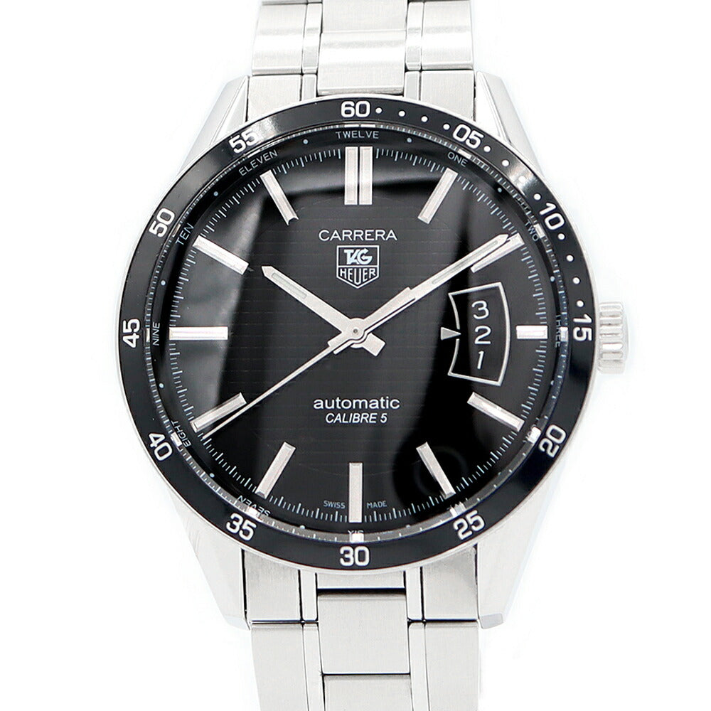 TAG HEUER Taghoier Carrella Calibur 5 WV211M BA0787 Date Black Black SS Stainless Men Automatic Wind [6 months warranty] [Watch] [Used]