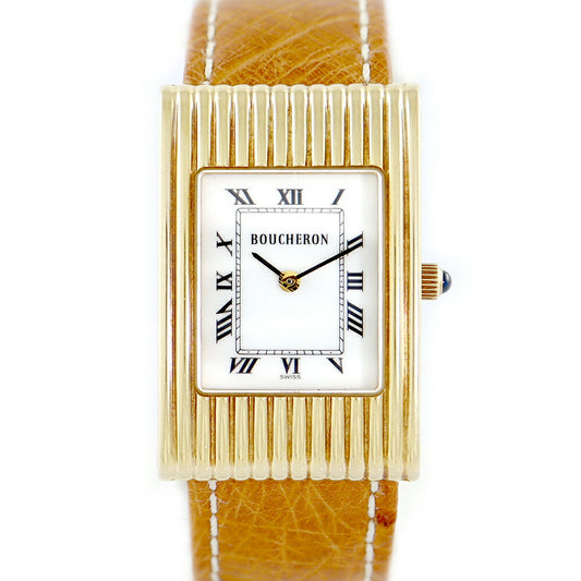 Boucheron Boucheron Boucheron Boucheron Reflection Golden White White K18YG Yellow Gold Genuine Belt Ladies Quartz [6 months warranty] [Watch] [Used]