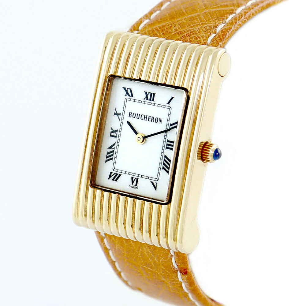 Boucheron Boucheron Boucheron Boucheron Reflection Golden White White K18YG Yellow Gold Genuine Belt Ladies Quartz [6 months warranty] [Watch] [Used]