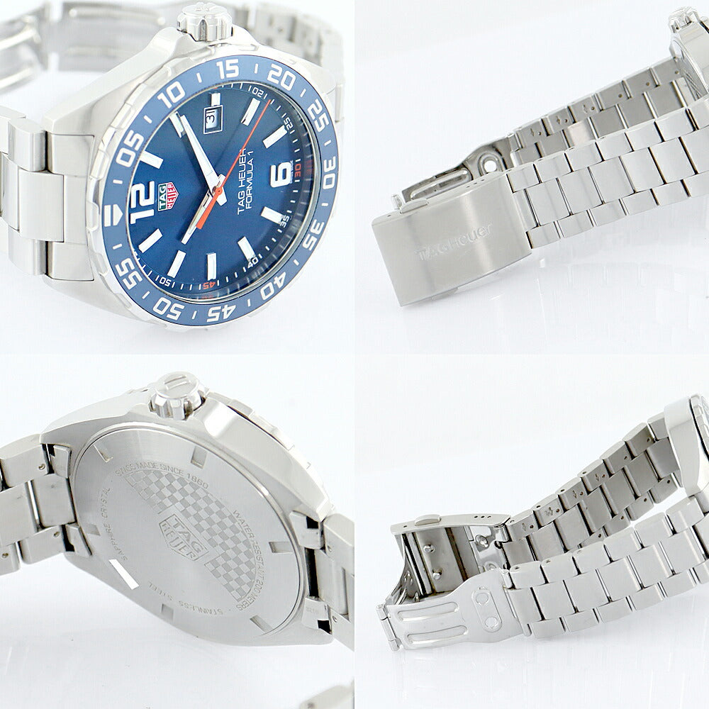 電池交換済 TAG Heuer タグホイヤー フォーミュラー1 200ｍ WAZ1010 BA0842 デイト 青 ブルー SS ステンレス メンズ クォーツ フォーミュラ1【6ヶ月保証】【腕時計】【中古】