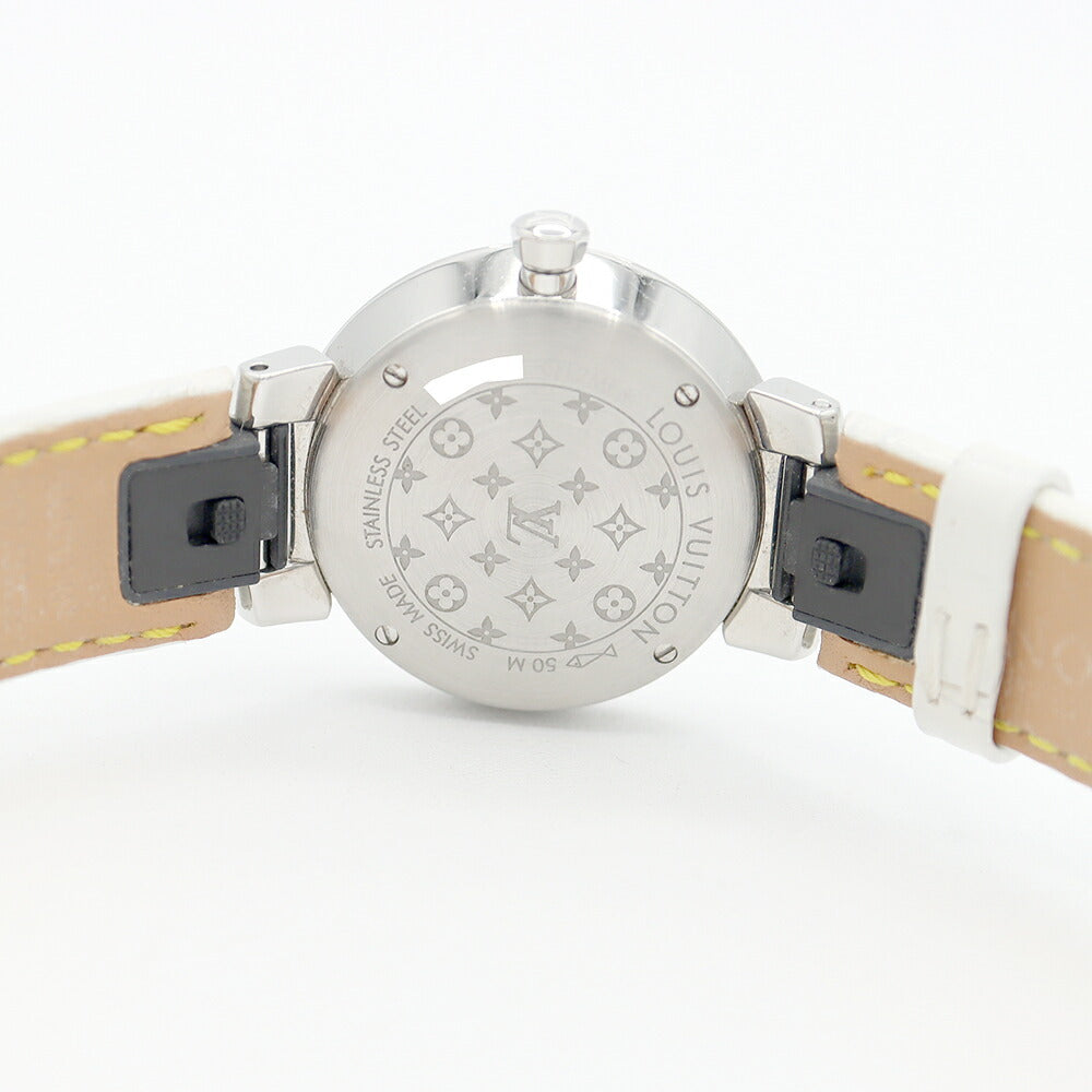 Battery replacement Louis Vuitton Louis Vuitton Tambul Monogram 8P Diamond Q12MF Diamond Besel Silver SS Stainless Steel Genuine Belt Genuine Buckwheat Ladies Quartz [6 months Warranty] [Watch] [Used]