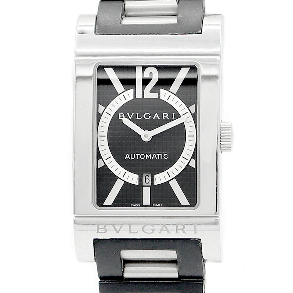 BVLGARI Bvlgari Retan Goro RT45S Date Black Black SS Stainless Steel Genuine Belt Genuine Buckle Men Automatic Wind