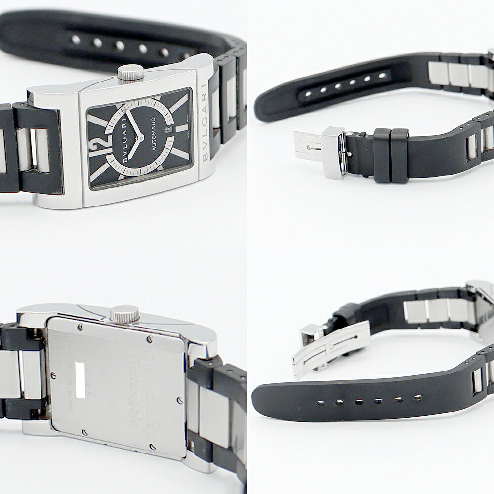 BVLGARI Bvlgari Retan Goro RT45S Date Black Black SS Stainless Steel Genuine Belt Genuine Buckle Men Automatic Wind