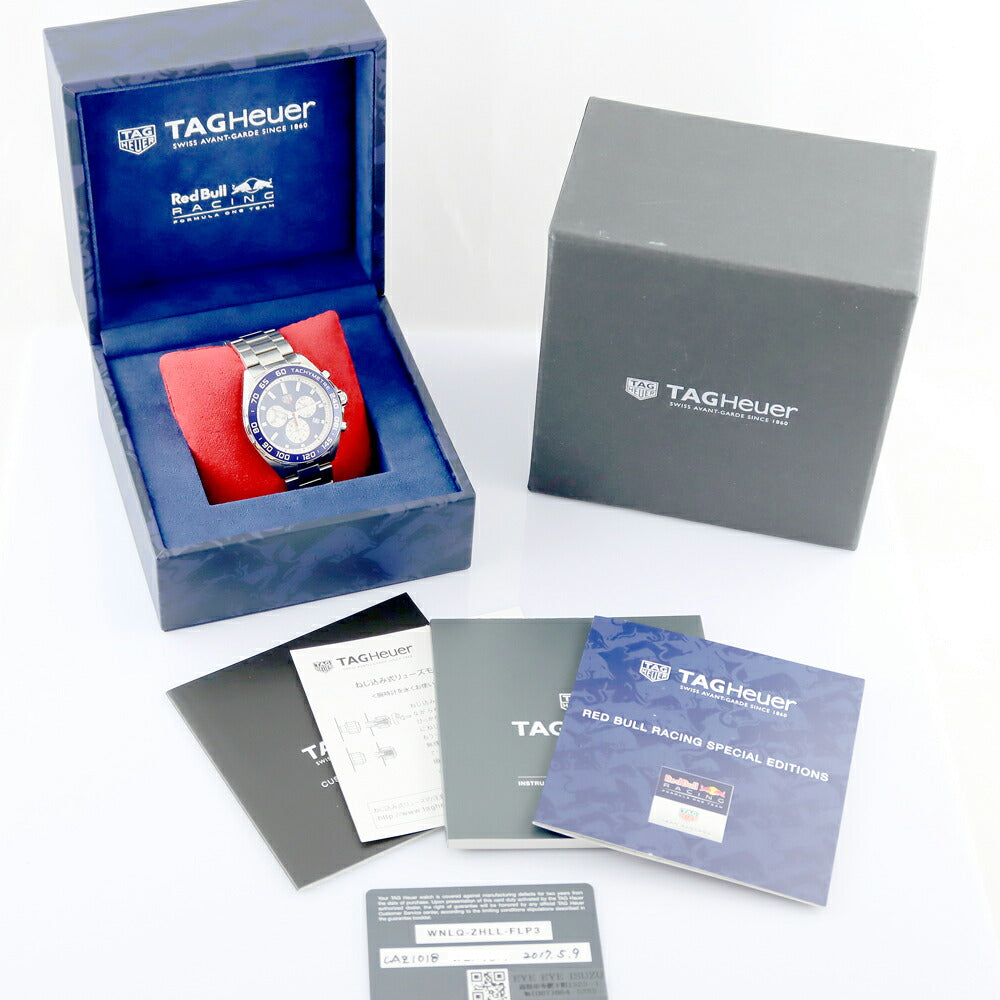 Battery replacement TAG HEUER Taghoier Formula 1 Red Bull Racing Special CAZ1018 BA0842 Chronograph Date Blue SS Stainless Steel Quartz Men's Formula 1 [6 months warranty] [Watch] [Used]