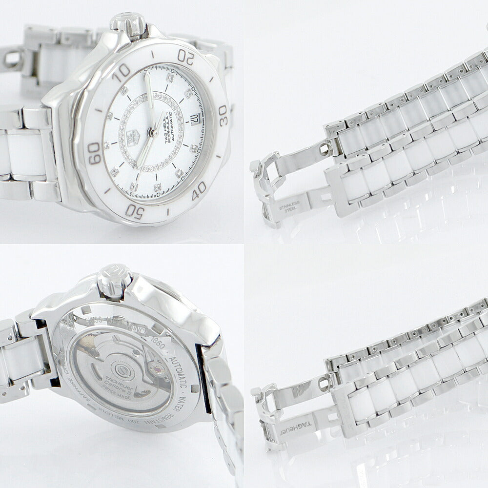 TAG HEUER Tag Hoier Formula 1 WAU2211 BA0861 Genuine Diamond 11P Diamond Circle Diamond White Ceramic SS Stainless Ladies Automatic Formula 1 [6 months warranty] [Watch] [Used]