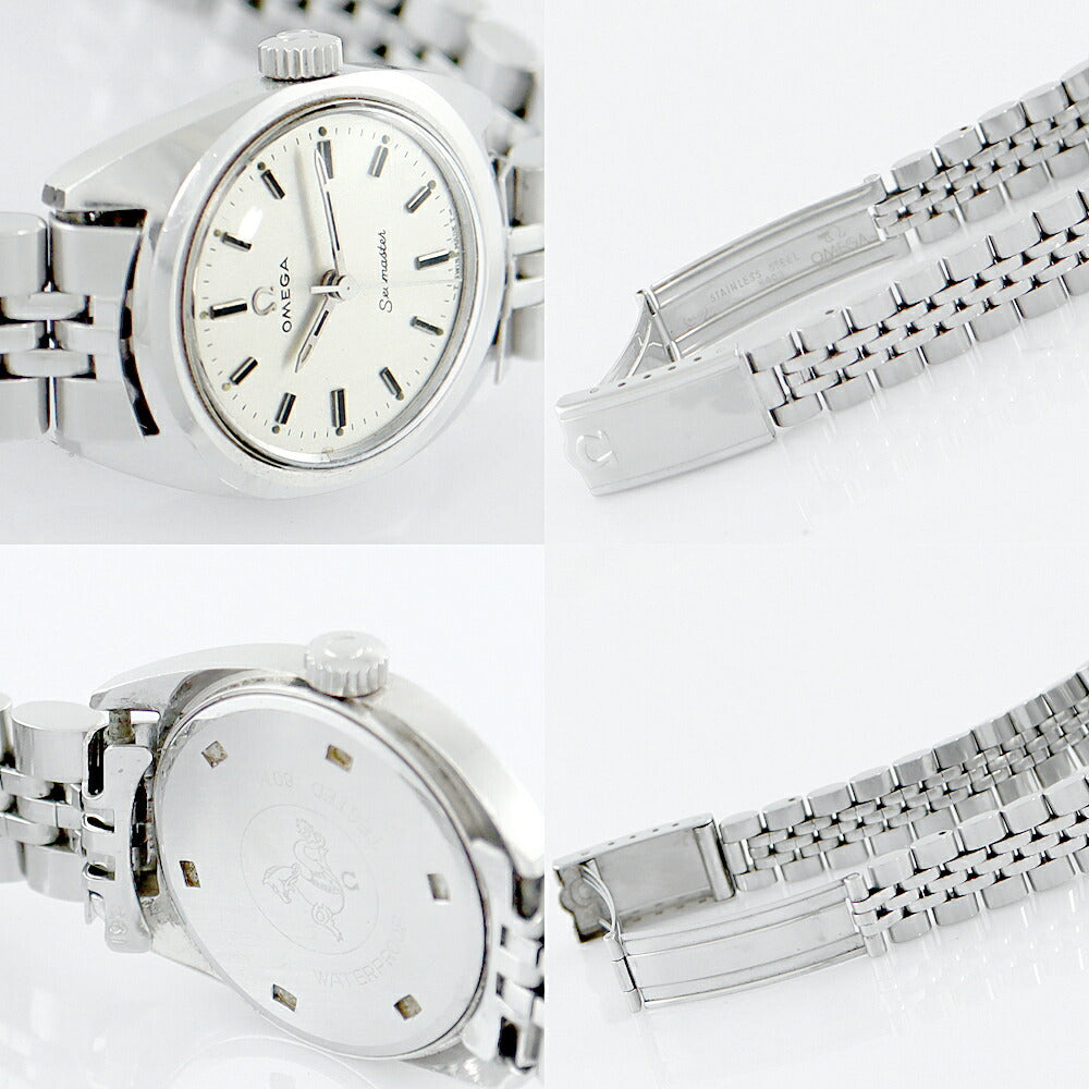 希少品 OMEGA オメガ Seamaster シーマスター 535.012 Cal.630 シルバー SS ステンレス 純正ブレス 561 レディース 手巻き アンティーク ヴィンテージ【腕時計】【中古】