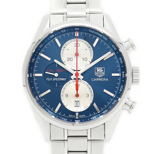 TAG HEUER Taghoier Carrella Calibur 1887 Chronograph Fuji Speedway Japan 400 Limited CAR211B BA0724 Date Blue Navy SS Stainless Men Automatic Wind [6 months Warry] [Watch] [Used]