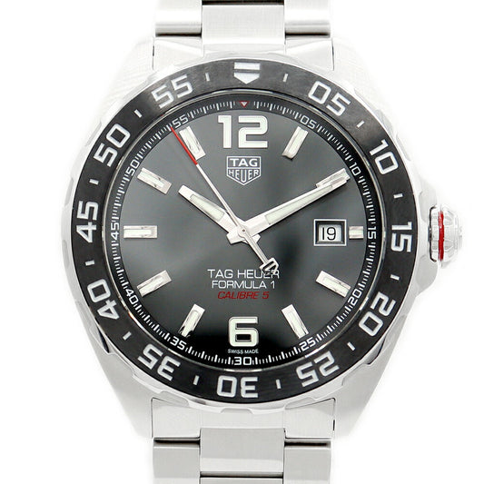 TAG Heuer タグホイヤー フォーミュラ1 キャリバー5 WAZ2011 BA0842 200m防水 デイト グレー SS ステンレス メンズ 自動巻き フォーミュラー1【6ヶ月保証】【腕時計】【中古】