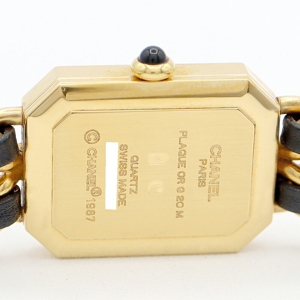 Battery replacement CHANEL Chanel Premiere L size H0001 Black Black YGP Yellow Gold Ladies Quartz [6 months warranty] [Watch] [Used]