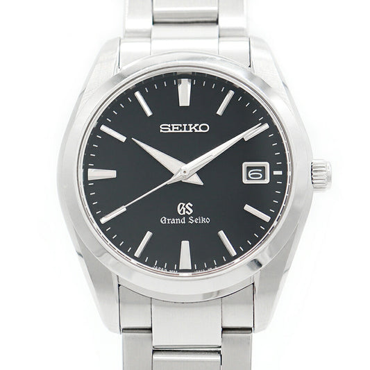 電池交換済 SEIKO セイコー グランドセイコー GS 9F62-0AB0 SBGX061 デイト 黒 ブラック SS ステンレス メンズ クォーツ【6ヶ月保証】【腕時計】【中古】