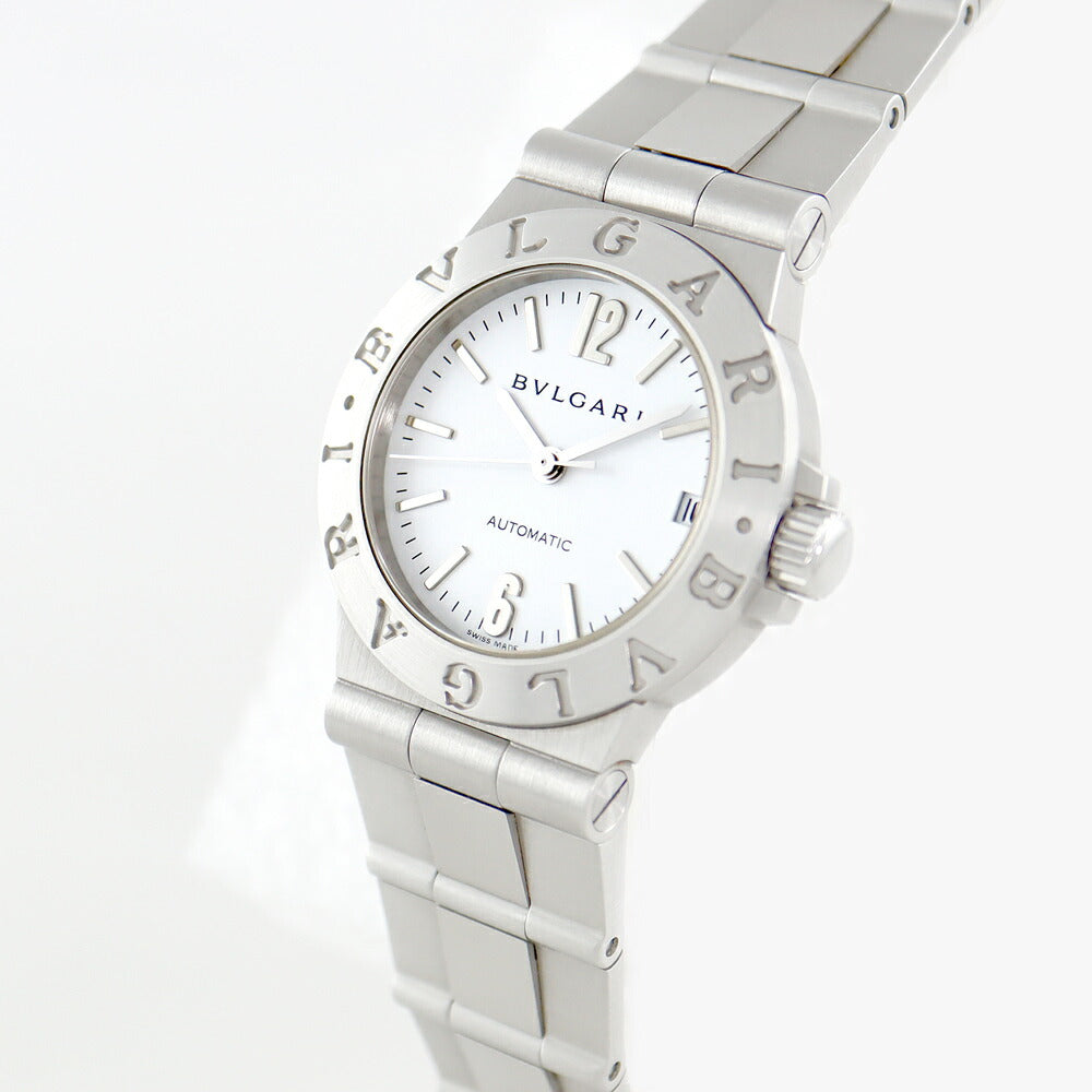 BVLGARI Bulgari Diagono Sports LCV29S Date White White White SS Stainless Ladies Automatic Wind [6 months warranty] [Watch] [Used]