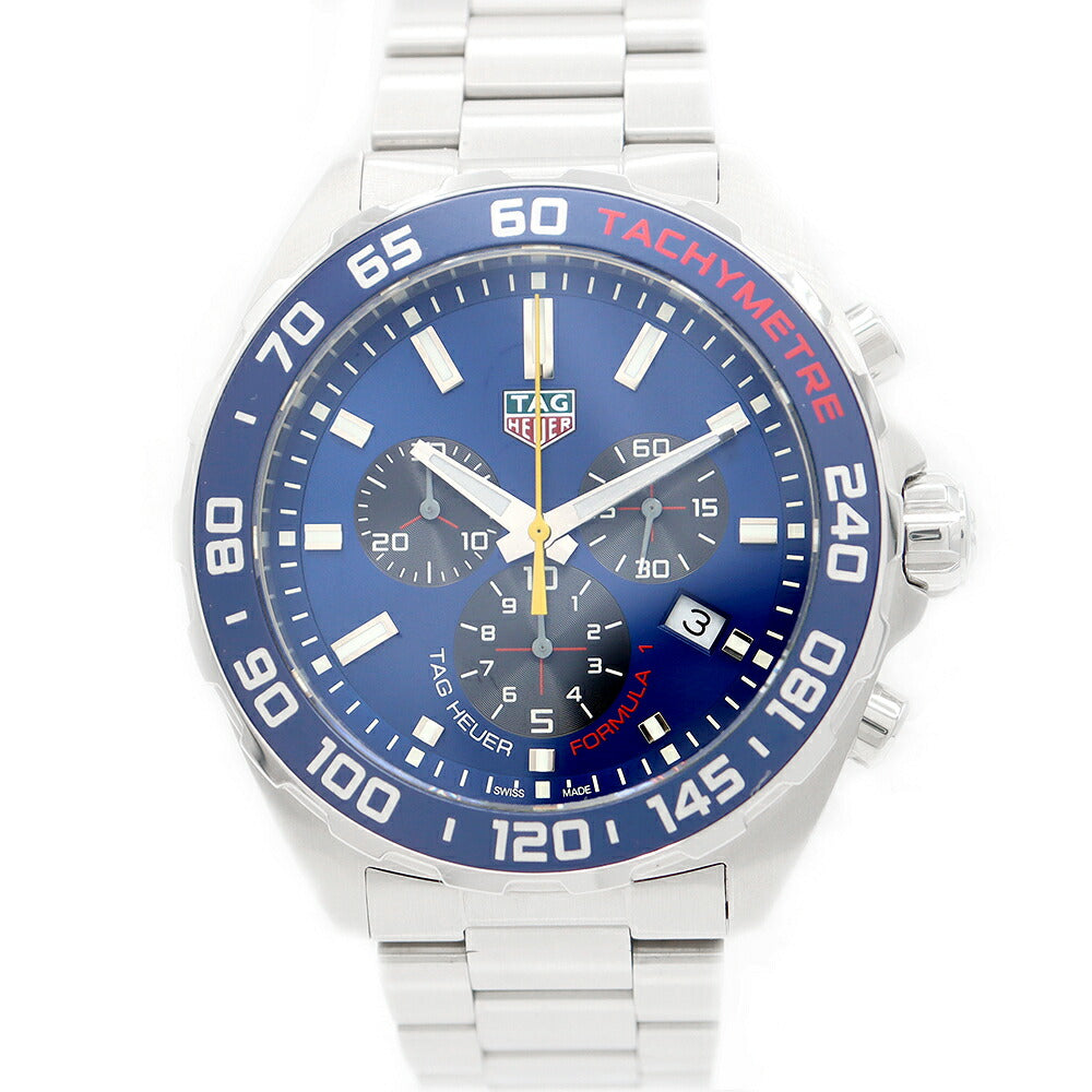 Battery replacement TAG HEUER Tag Hey Formula 1 Red Bull Racing Aston Martin CAZ101AB BA0842 200m Waterproof Chronograph Date Blue SS Stainless Men Quartz [6 months warranty] [Used]