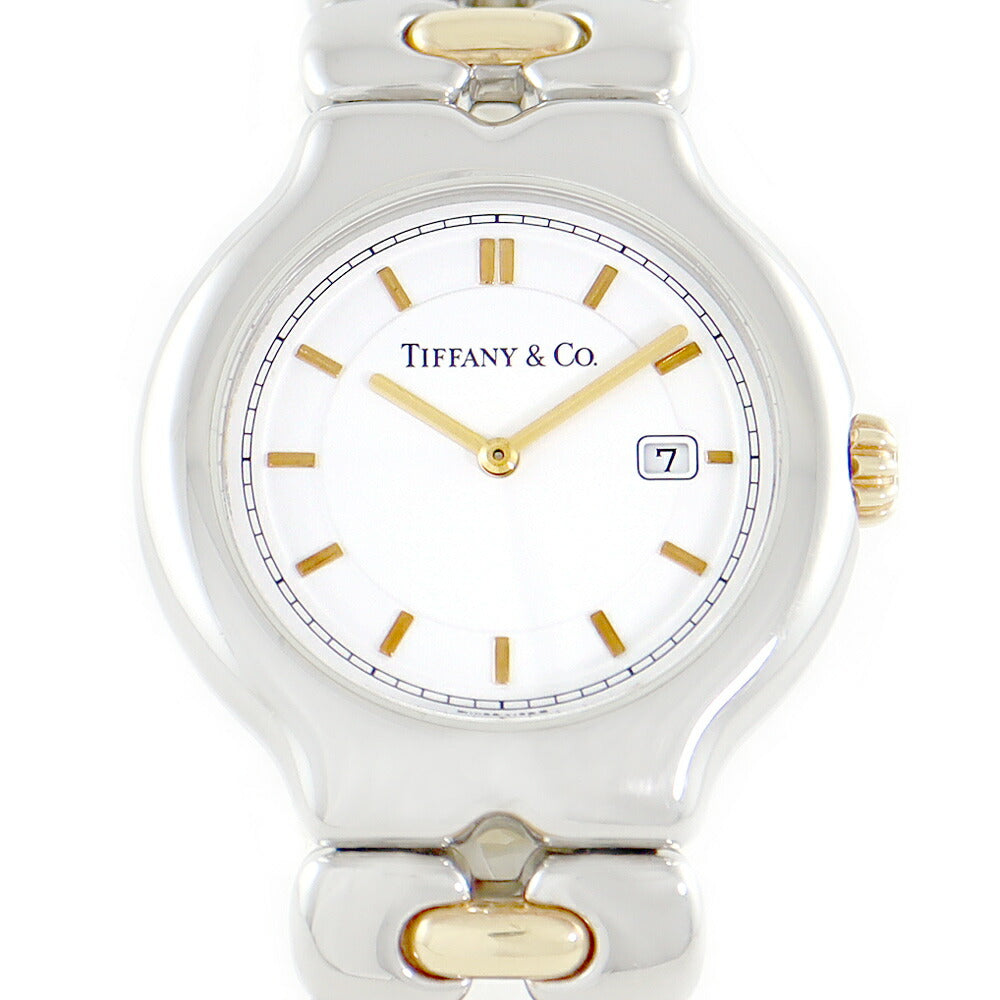 Battery replacement TIFFANY & CO. Tiffany Tissolo M0112 Date White White White White SS Stainless steel YG Yellow Gold Combi Ladies Quartz [6 months warranty] [Watch] [Used]