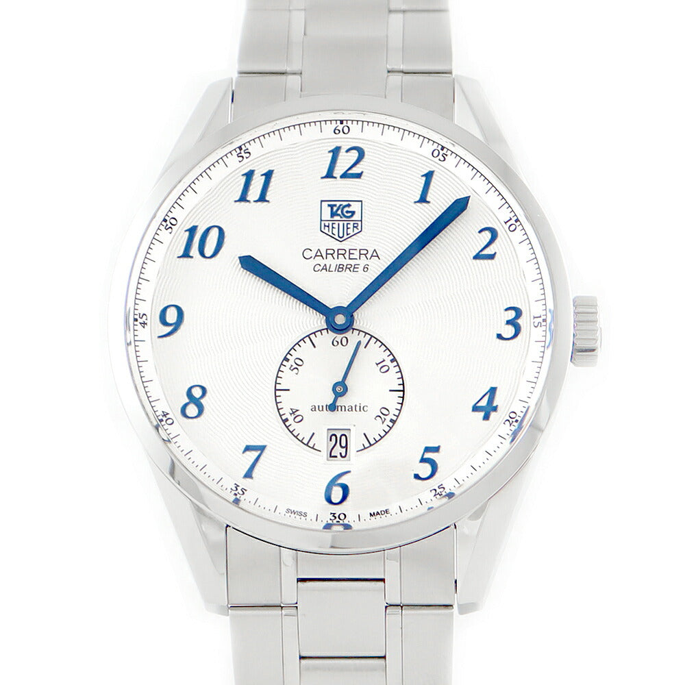 TAG HEUER Tag Hoire Carrella Heritage CaliBre6 Calibur 6 WAS2111 BA0732 Date Blue Heavy White White SS Stainless Men Automatic Wind [6 months Warranty] [Watch] [Used]