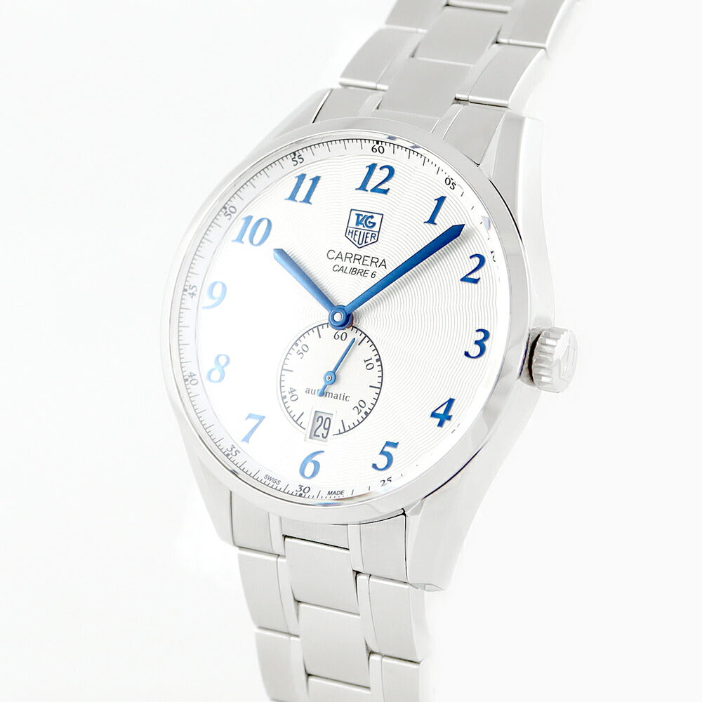 TAG HEUER Tag Hoire Carrella Heritage CaliBre6 Calibur 6 WAS2111 BA0732 Date Blue Heavy White White SS Stainless Men Automatic Wind [6 months Warranty] [Watch] [Used]