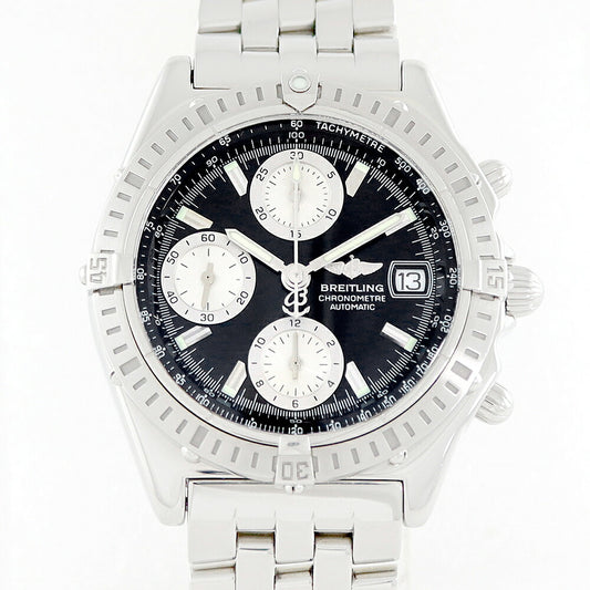 Inspection BREITLING BREITLING Breitling Chronomat A13352 A147B45PA Chronograph Black Black Silver SS Stainless Men Automatic Wind [6 months warranty] [Watch] [Used]