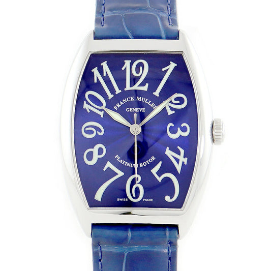 Domestic regular Franck Muller Frank Muller Tonocarbex Platinum Lotor 6850B SC AC Blue Blue Gyoche SS Stainless Steel Genuine Belt Genuine Tuck Men's Automatic Wind