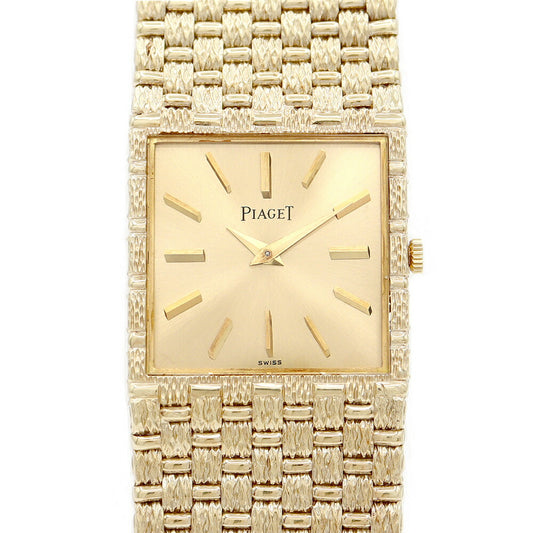 PIAGET Piaget Square 934D23 Gold K18YG Yellow Gold Golden Men's Boys Ladies Handwrink [6 months warranty] [Watch] [Used]