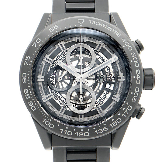 Inspector Tag Heuer Tag Heuer Tag Hey Carrella Caliber Caliver II 01 Chronograph CAR2A91 BH0742 Date Skeleton Black Ceramic Men's Automatic Wind [6 months warranty] [Watch] [Used]