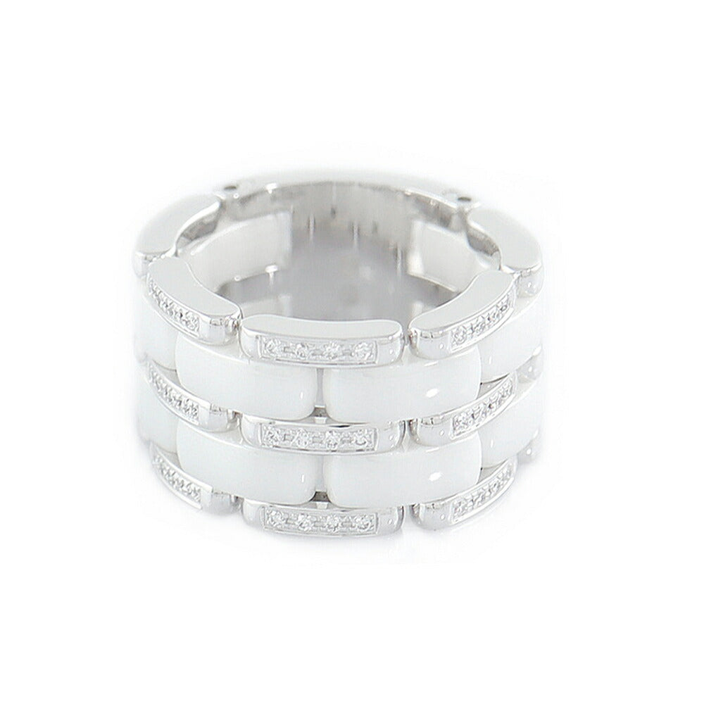 CHANEL Chanel Ultra Ring Genuine Diamond K18WG Ceramic No. 16 #56 Ring Ring [Jewelry] [Used]