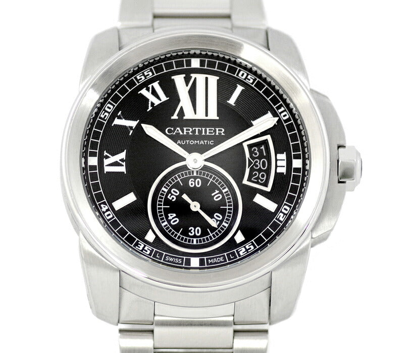 Maintained Cartier Cartier Calibuled Cartier W7100016 Black Black Dial Back Skke SS Stainless Men Automatic Volume [Watch] [Used]