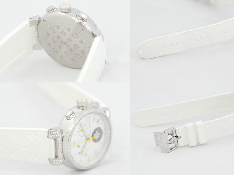 Battery replacement Louis Vuitton Louis Vuitton Tambul Lovely Cup GM Q11BF Genuine Diamond White Shell 12PD Men's Quartz [Watch] [Used]