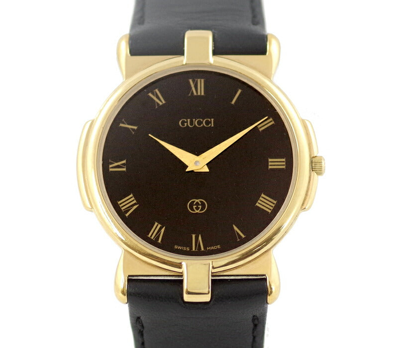 Battery replaced GUCCI Gucci 3400m Black Black Dial SS Stainless steel YGP Yellow Gold Men and Women Boys Men's Quartz [Watch] [Used]