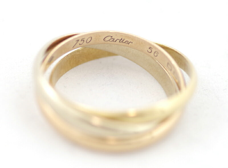 Cartier Cartier Trinity Ring Three Color K18PG YG WG #56 No. 16 750 solid gold [Jewelry] [Used]