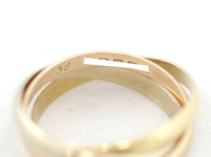 Cartier Cartier Trinity Ring Three Color K18PG YG WG #56 No. 16 750 solid gold [Jewelry] [Used]